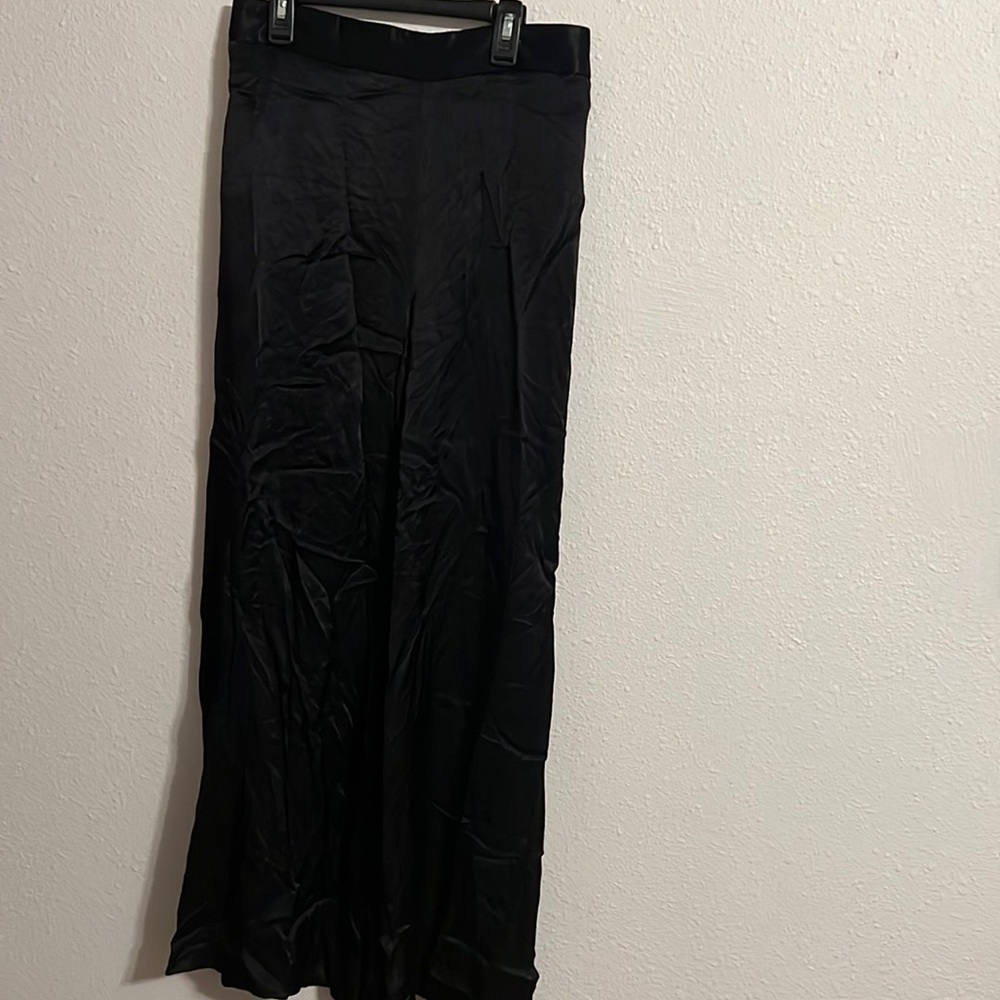 Express Black Silky Wide Leg Side Slit Pant Size S/P